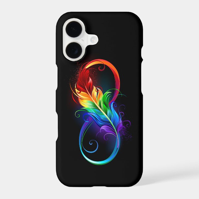 Infinity Symbol with Rainbow Feather Samsung Galaxy Case (Back)