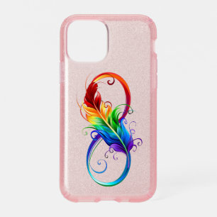 Infinity Symbol with Rainbow Feather Speck iPhone 11 Pro Case