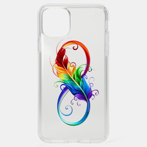 Infinity Symbol with Rainbow Feather Speck iPhone 11 Pro Max Case