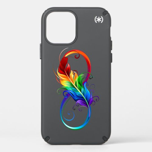 Infinity Symbol with Rainbow Feather Speck iPhone 12 Case