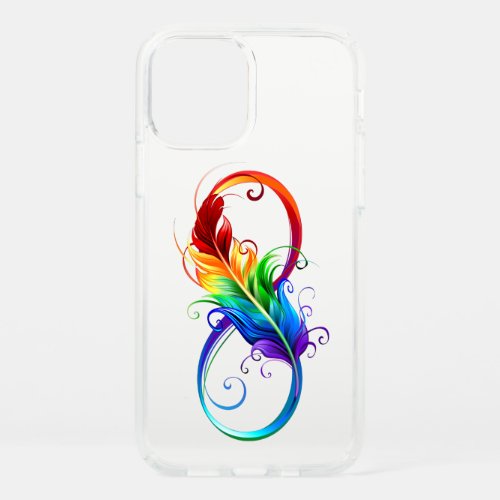 Infinity Symbol with Rainbow Feather Speck iPhone 12 Case