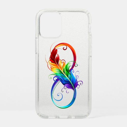 Infinity Symbol with Rainbow Feather Speck iPhone 12 Mini Case