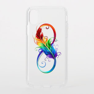 Infinity Symbol with Rainbow Feather Speck iPhone XS Case