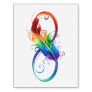Infinity Symbol with Rainbow Feather Temporary Tattoos