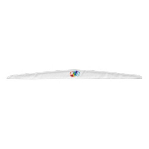 Infinity Symbol with Rainbow Feather Tie Headband