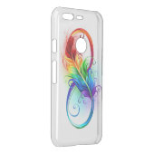 Infinity Symbol with Rainbow Feather Uncommon Google Pixel Case (Back/Right)
