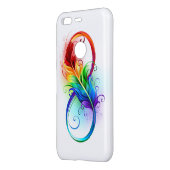 Infinity Symbol with Rainbow Feather Uncommon Google Pixel Case (Back/Left)
