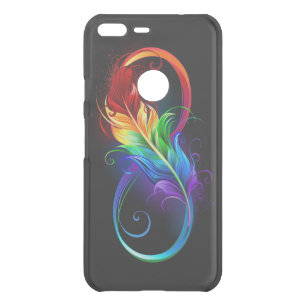 Infinity Symbol with Rainbow Feather Uncommon Google Pixel XL Case