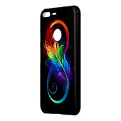 Infinity Symbol with Rainbow Feather Uncommon Google Pixel XL Case (Back/Left)