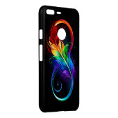 Infinity Symbol with Rainbow Feather Uncommon Google Pixel XL Case (Back/Right)