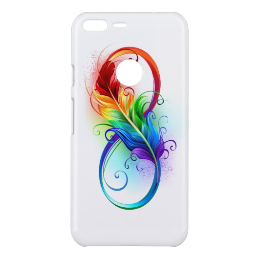 Infinity Symbol with Rainbow Feather Uncommon Google Pixel XL Case (Back)