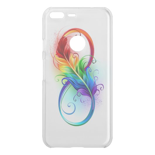 Infinity Symbol with Rainbow Feather Uncommon Google Pixel XL Case (Back)