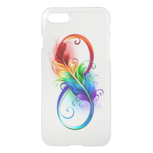 Infinity Symbol with Rainbow Feather iPhone SE87 Case