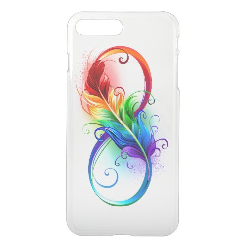 Infinity Symbol with Rainbow Feather iPhone 8 Plus7 Plus Case