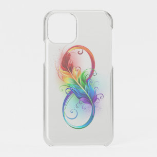 Infinity Symbol with Rainbow Feather iPhone 11 Pro Case