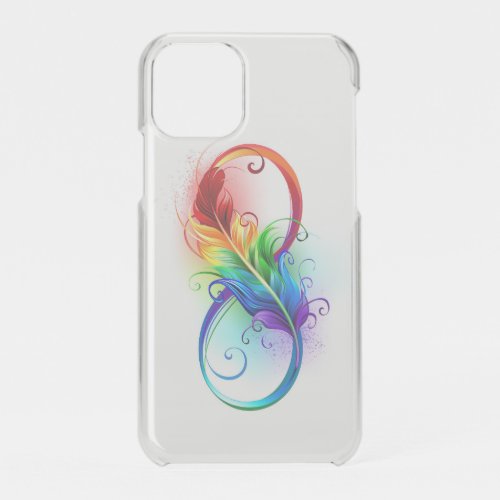 Infinity Symbol with Rainbow Feather iPhone 11 Pro Case