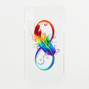 Infinity Symbol with Rainbow Feather iPhone XS Max Case