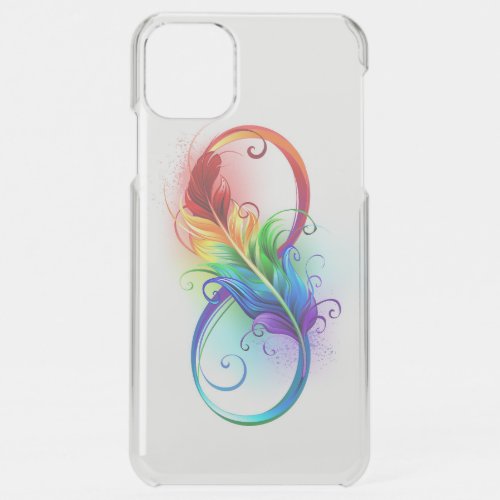 Infinity Symbol with Rainbow Feather iPhone 11 Pro Max Case