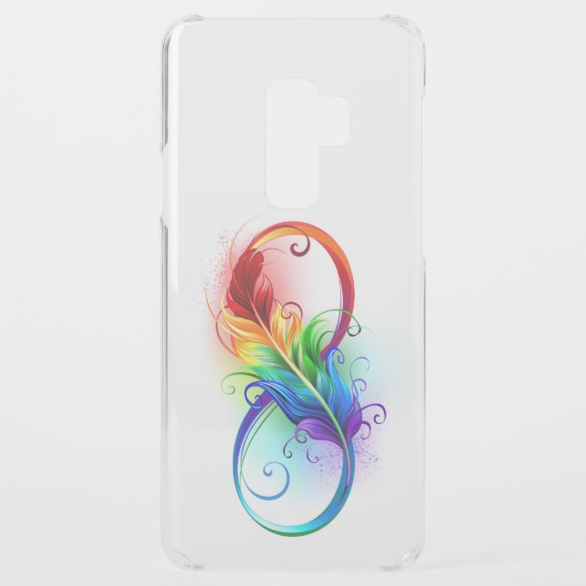 Infinity Symbol with Rainbow Feather Uncommon Samsung Galaxy Case (Back)
