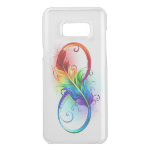 Infinity Symbol with Rainbow Feather Uncommon Samsung Galaxy S8+ Case