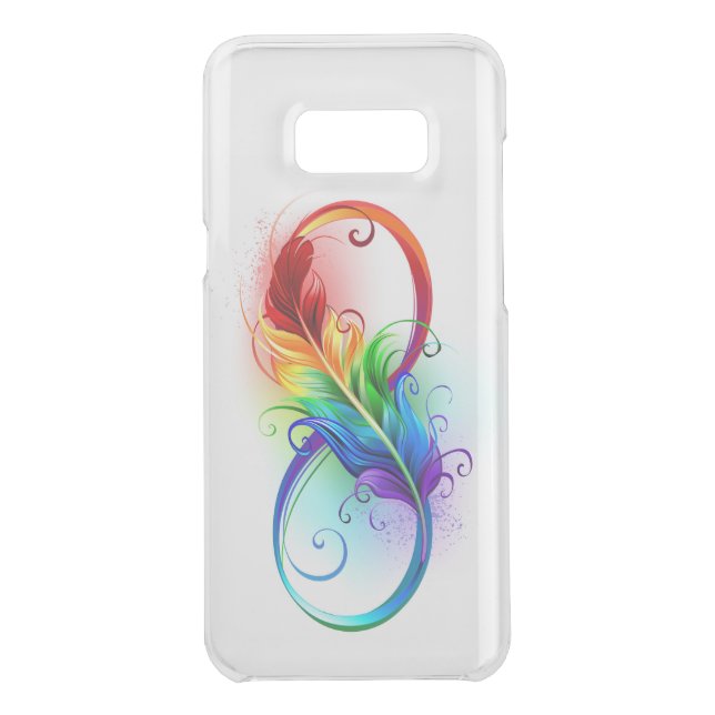 Infinity Symbol with Rainbow Feather Uncommon Samsung Galaxy Case (Back)