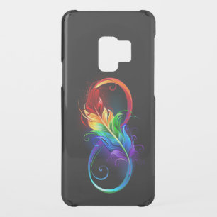 Infinity Symbol with Rainbow Feather Uncommon Samsung Galaxy S9 Case