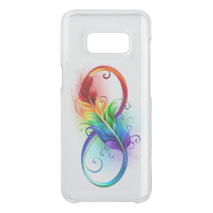 Infinity Symbol with Rainbow Feather Uncommon Samsung Galaxy S8 Case