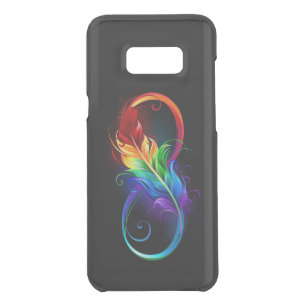 Infinity Symbol with Rainbow Feather Uncommon Samsung Galaxy S8+ Case