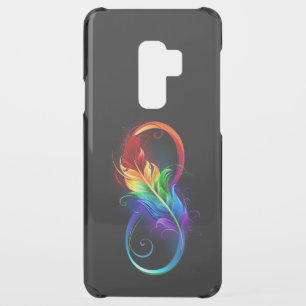 Infinity Symbol with Rainbow Feather Uncommon Samsung Galaxy S9 Plus Case