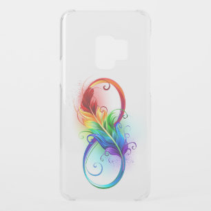 Infinity Symbol with Rainbow Feather Uncommon Samsung Galaxy S9 Case