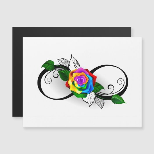 Infinity Symbol with Rainbow Rose (Front/Back)