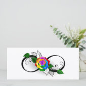 Infinity Symbol with Rainbow Rose (Standing Front)