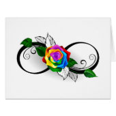 Infinity Symbol with Rainbow Rose (Front Horizontal)