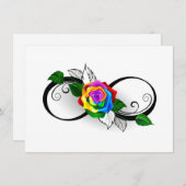 Infinity Symbol with Rainbow Rose (Front/Back)