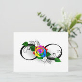 Infinity Symbol with Rainbow Rose (Standing Front)