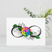 Infinity Symbol with Rainbow Rose (Standing Front)