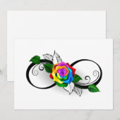 Infinity Symbol with Rainbow Rose (Front/Back)