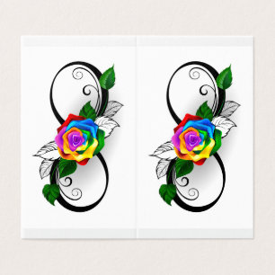 Infinity Symbol with Rainbow Rose