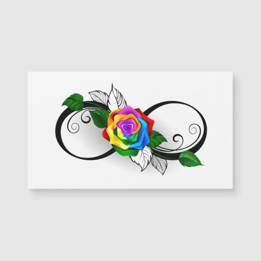 Infinity Symbol with Rainbow Rose (Front)