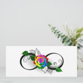 Infinity Symbol with Rainbow Rose (Standing Front)