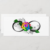 Infinity Symbol with Rainbow Rose (Front/Back)