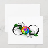 Infinity Symbol with Rainbow Rose (Front/Back)