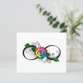 Infinity Symbol with Rainbow Rose (Standing Front)