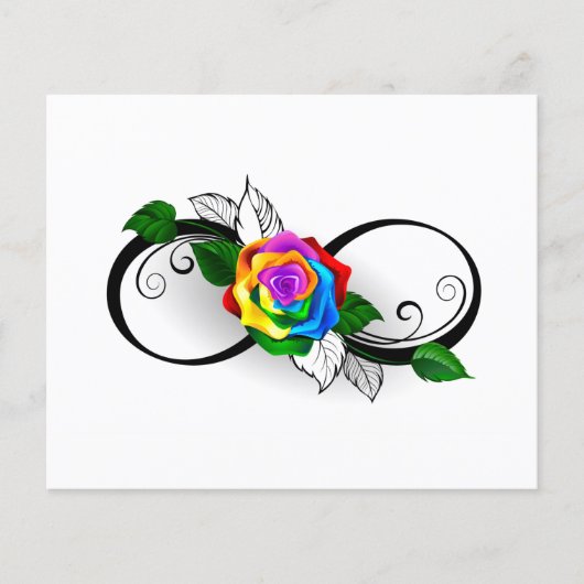 Infinity Symbol with Rainbow Rose (Front)