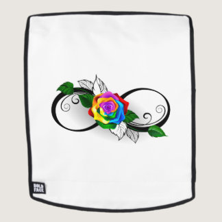 Infinity Symbol with Rainbow Rose Backpack