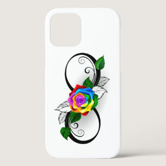 Infinity Symbol with Rainbow Rose iPhone 12 Case