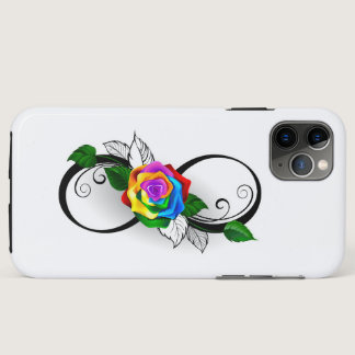 Infinity Symbol with Rainbow Rose iPhone 11 Pro Max Case