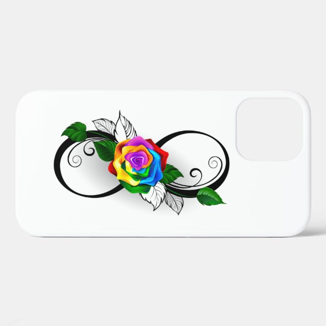 Infinity Symbol with Rainbow Rose Case-Mate iPhone Case (Back (Horizontal))