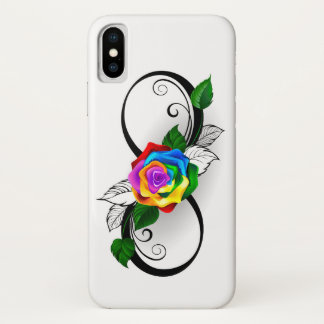 Infinity Symbol with Rainbow Rose iPhone XS Case