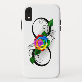 Infinity Symbol with Rainbow Rose iPhone XR Case